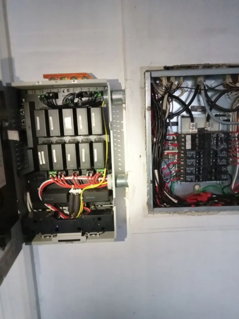 Electrical panel upgrade completed for Security Camera Wiring in Midwest City